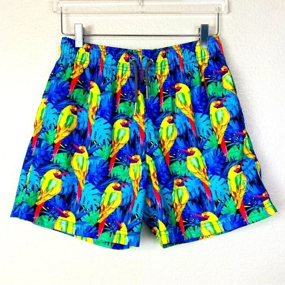 Seahorse Ambar Bird Short French Cut Swim Trunks Size L